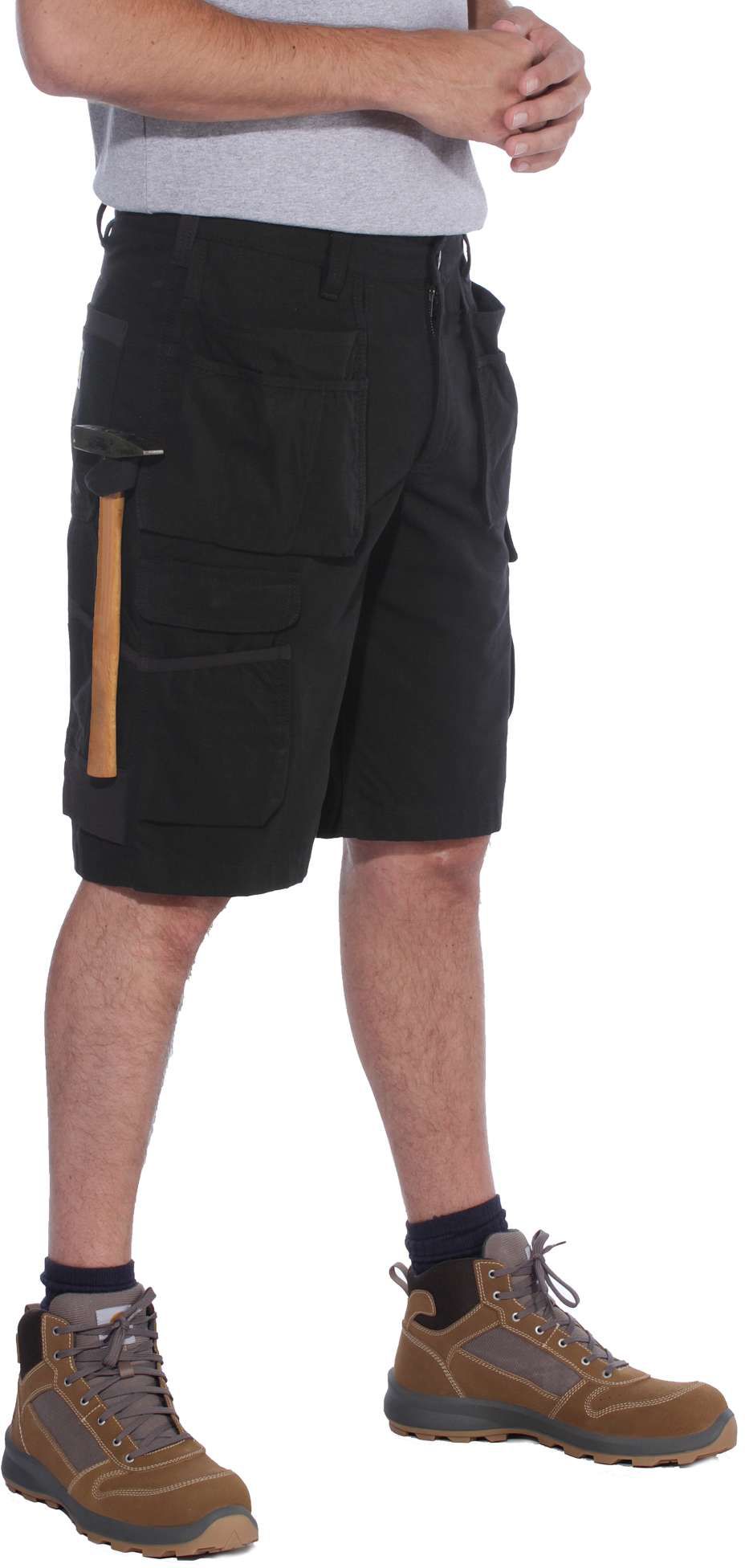 CarharttHerrenShortsSteelMultipocketShortBlack CarharttHerrenShortsSteelMultipocketShortBlack