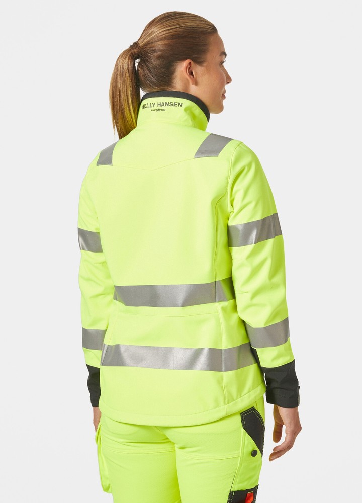 HellyHansenDamenArbeitsjackeLunaHiVisSoftsJacketYellowEbony-3XL