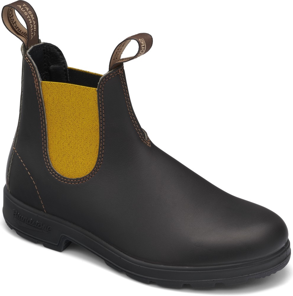 BlundstoneStiefelBoots1919BrownLeatherwithMustardElastic500Series BlundstoneStiefelBoots1919BrownLeatherwithMustardElastic500Series