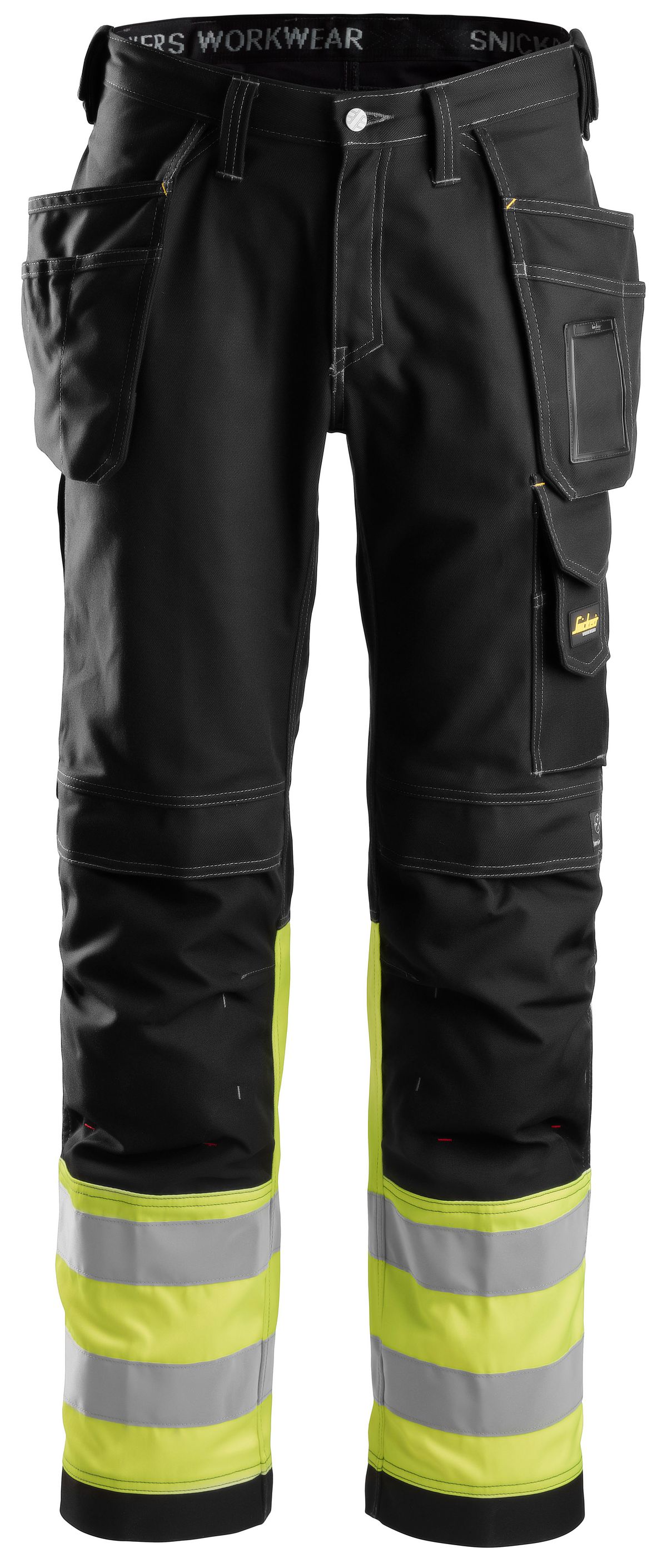 SnickersHi-VisBaumwoll-ArbeitshosemHolstertaschenKl1EN1440420471Schwarz-HV-Gelb SnickersHi-VisBaumwoll-ArbeitshosemHolstertaschenKl1EN1440420471Schwarz-HV-Gelb