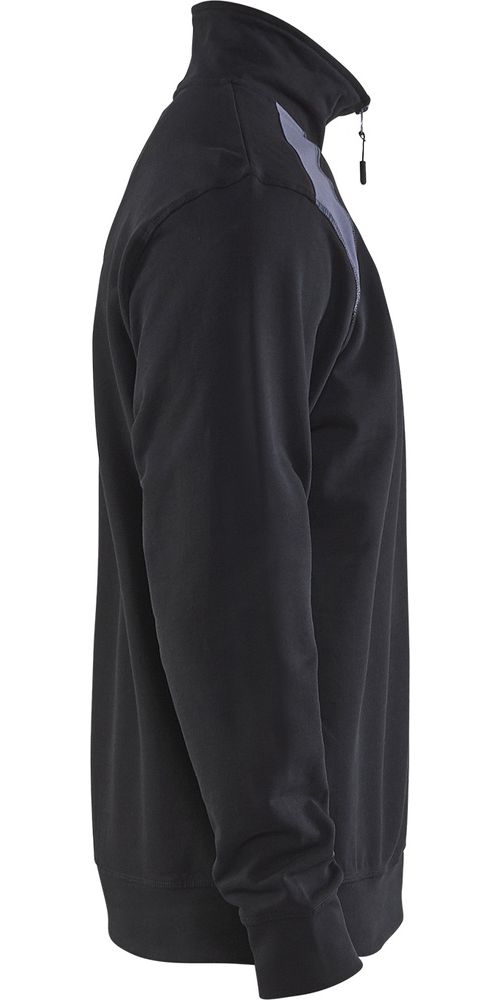 BlklderSweatshirtHalf-Zip2-farbig33531158SchwarzGrau-4XL
