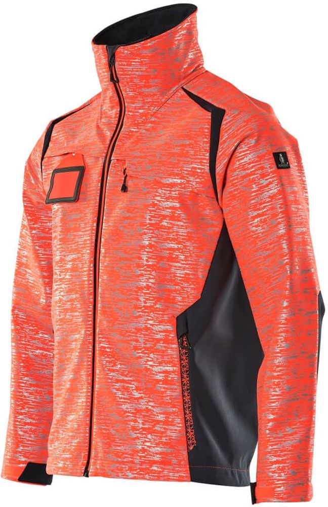 MascotSoftshellJackeAccelerateSafe19202-291Hi-visRotSchwarzblau-XXL