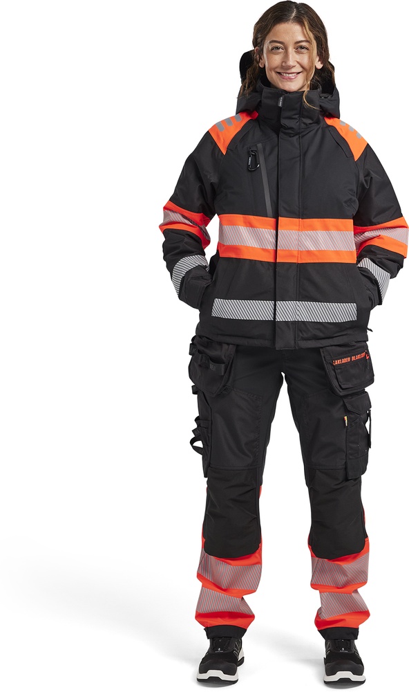 BlklderDamenArbeitsjackeHighVisWinterjacke44701977SchwarzHighRot-L