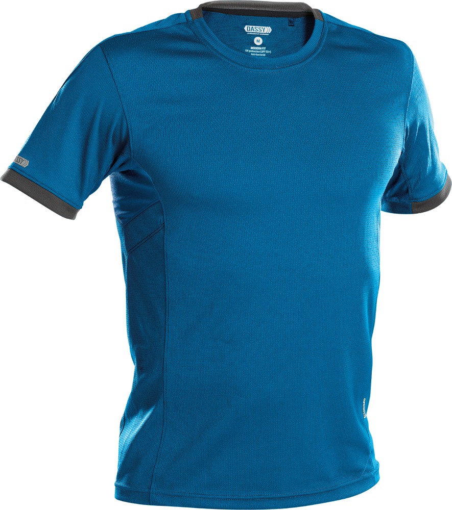 DassyT-ShirtNexusPES04AzurblauAnthrazitgrau