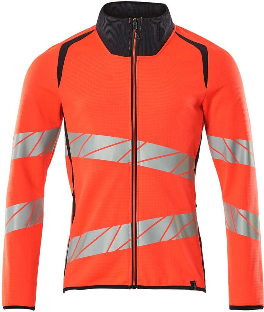 MascotSweatshirtmitReiverschlussAccelerateSafe19184-781Hi-visRotSchwarzblau-XXL