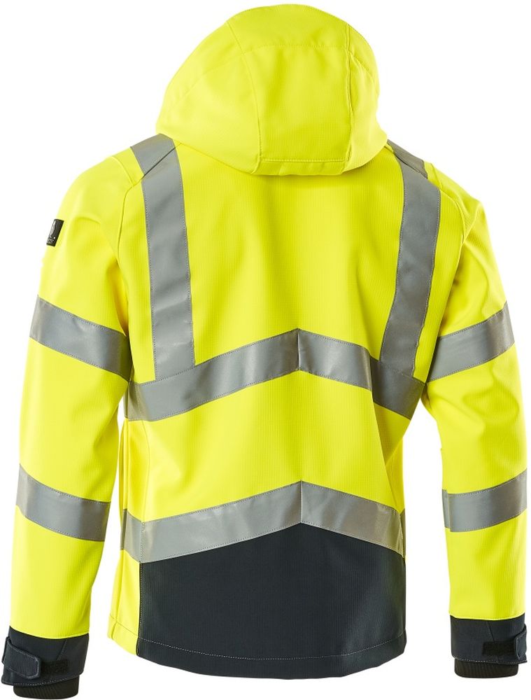 MascotSoftshellJackeBlackpoolSafeSupreme15502-246Hi-visGelbSchwarzblau-XXL
