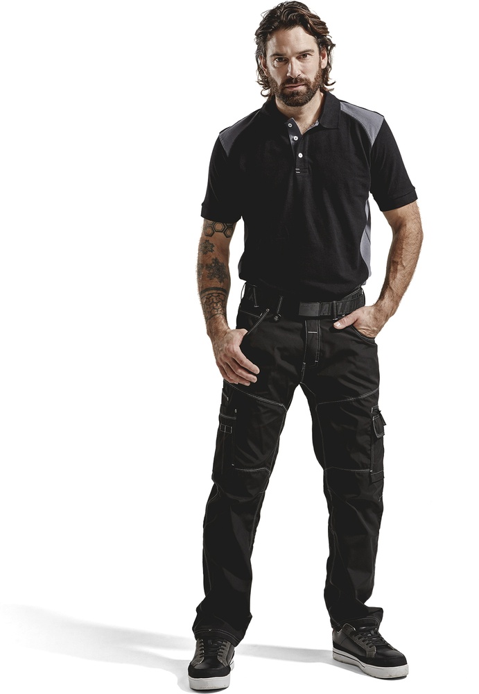 BlklderPoloshirt33241050SchwarzGrau-4XL