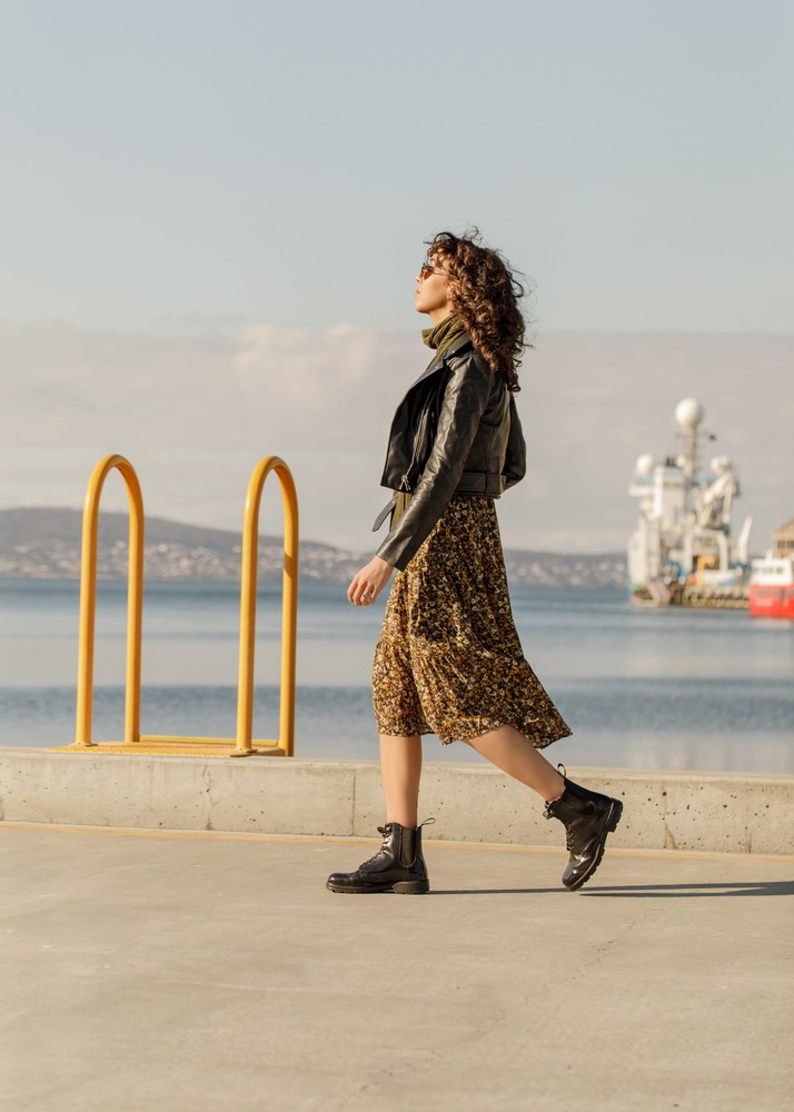 BlundstoneDamenStiefelBoots2219BlackBrushLeatherLace-Up