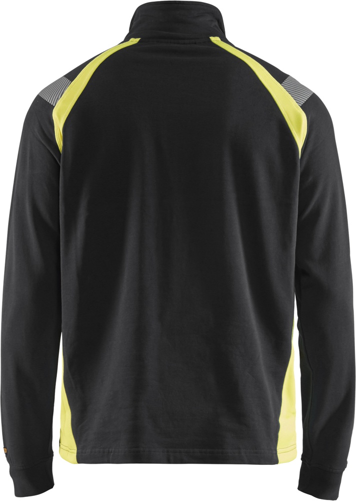 BlklderSweatshirtHalf-Zip34321158SchwarzHighVisGelb-4XL