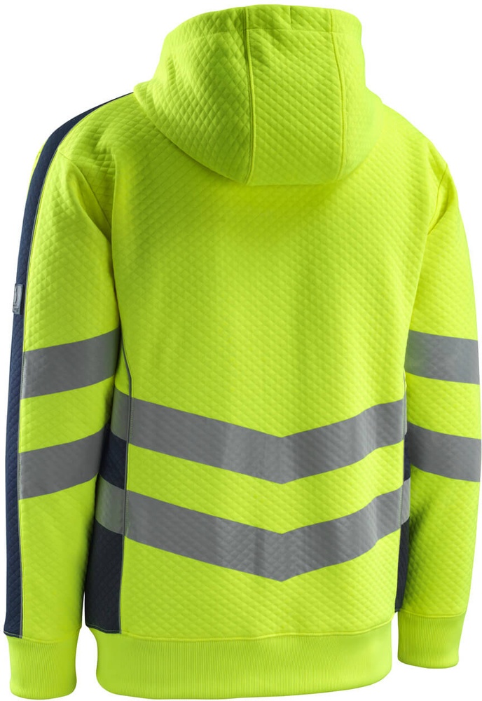 MascotKapuzensweatshirtmitReiverschlussCorbySafeSupreme50138-932Hi-visGelbSchwarzblau-XXL