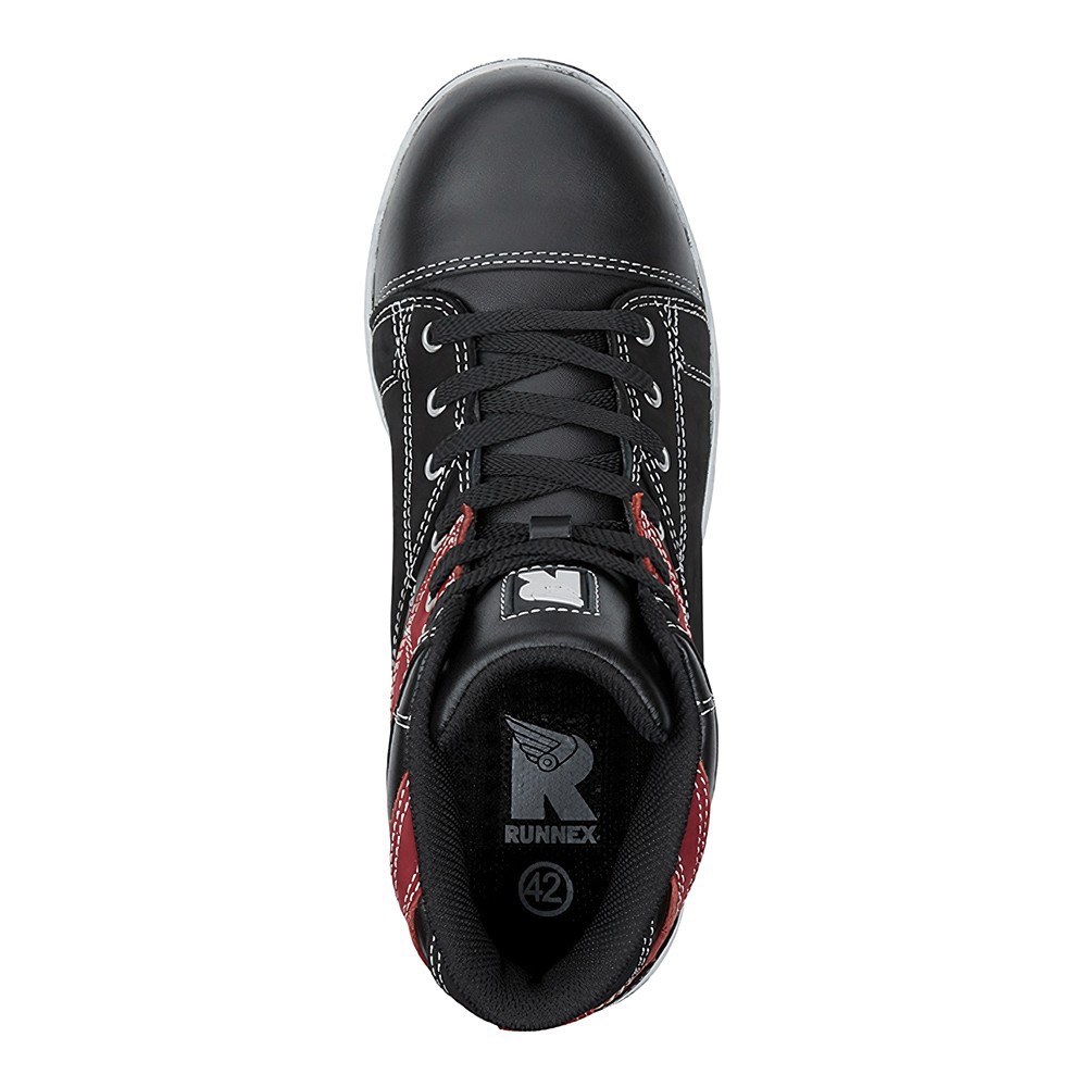 RUNNEXS3-SicherheitsschnrstiefelSportStarSchwarzRot