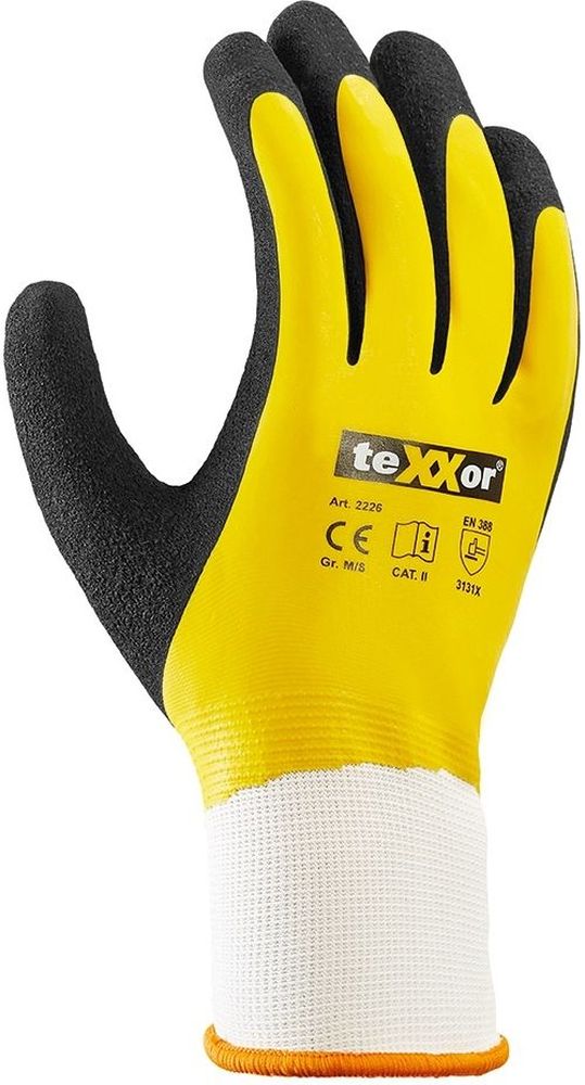 teXXorPolyester-StrickhandschuheLatexGelb12Stck2226WeiGelbSchwarz-7 teXXorPolyester-StrickhandschuheLatexGelb12Stck2226WeiGelbSchwarz-7