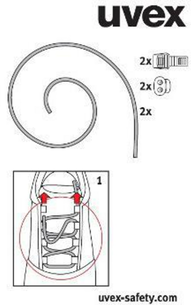 UvexSchnrsenkel95913Elastiksenkel-Set1X-Craft9591Schwarz