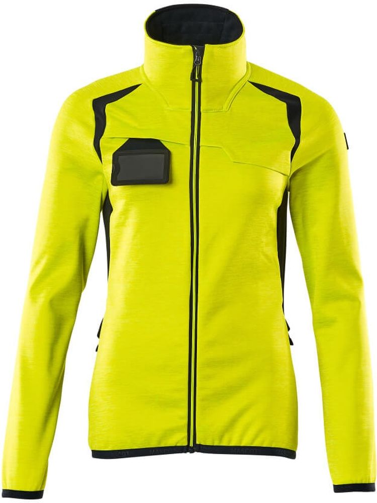 MascotDamenFleecepullovermitReiverschlussAccelerateSafe19453-316Hi-visGelbSchwarzblau-XXL