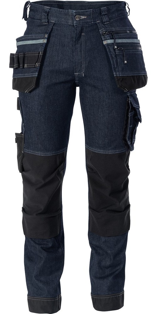 DassyStretch-ArbeitsjeansmitHolstertaschenundKniepolstertaschenMelbourneCO93JeansblauSchwarz