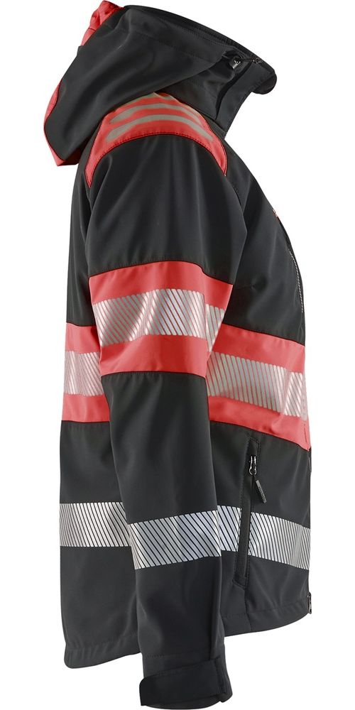 BlklderDamenArbeitsjackeHighVisSoftshellJacke44042513SchwarzHighRot-L