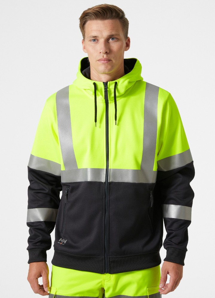 HellyHansenAddvisZipHoodieCl1YellowEbony-XS
