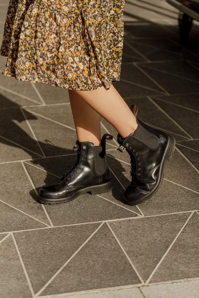 BlundstoneDamenStiefelBoots2219BlackBrushLeatherLace-Up