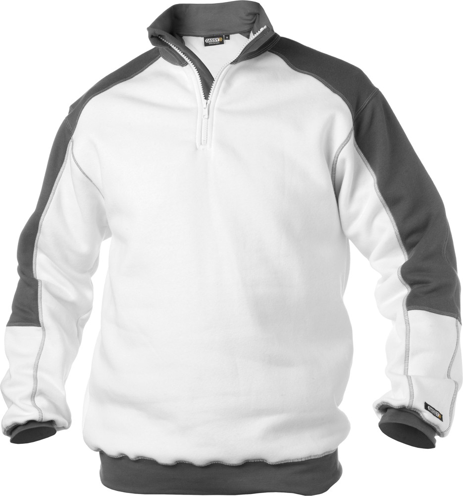 DassyZweifarbigesSweatshirtBasielCOPES80WeiZementgrau