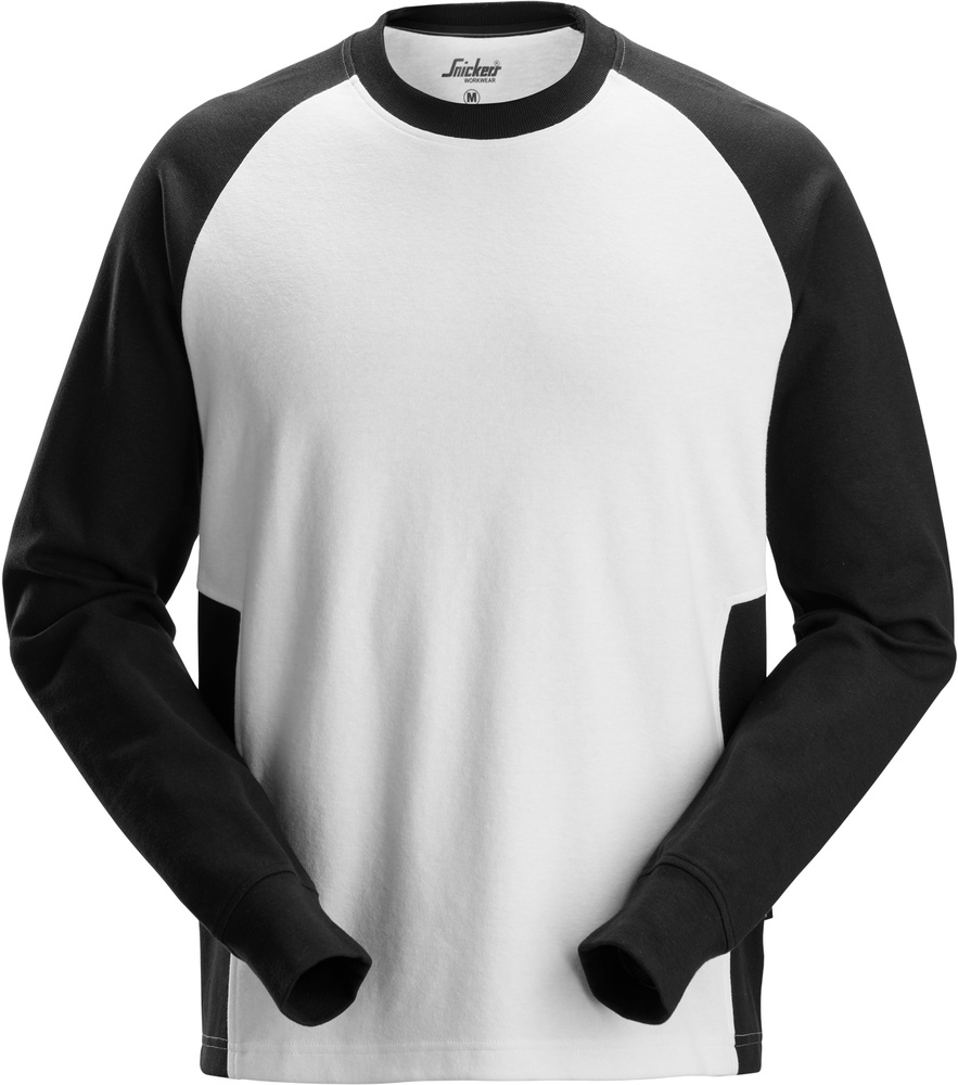 SnickersWorkwear2-FarbenSweatshirt2840Wei-Schw-XS