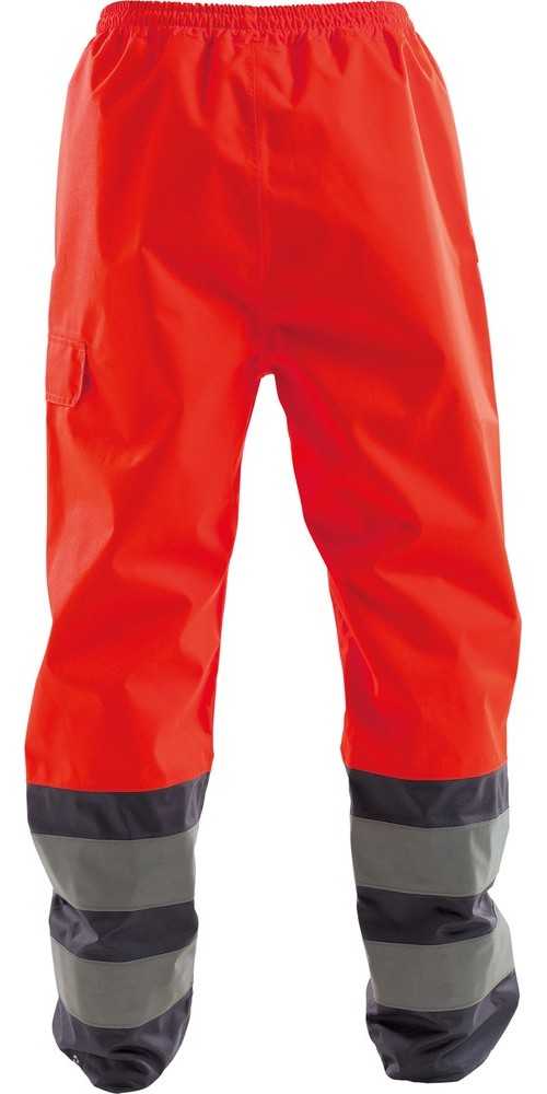 DassyWarnschutz-RegenhoseSolaPES70NeonrotZementgrau