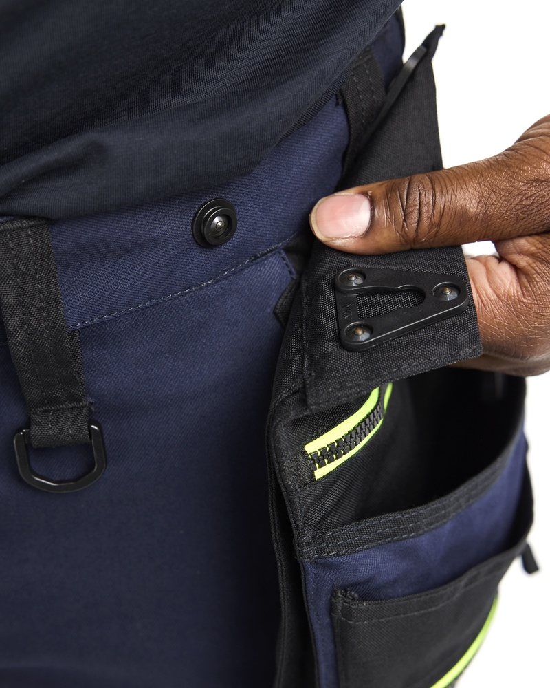 BlklderArbeitshoseSTRIKERHandwerkermitStretch19701149DunkelMarineblauHighVisGelb-C144