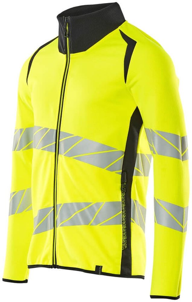 MascotSweatshirtmitReiverschlussAccelerateSafe19184-781Hi-visGelbSchwarzblau-XXL