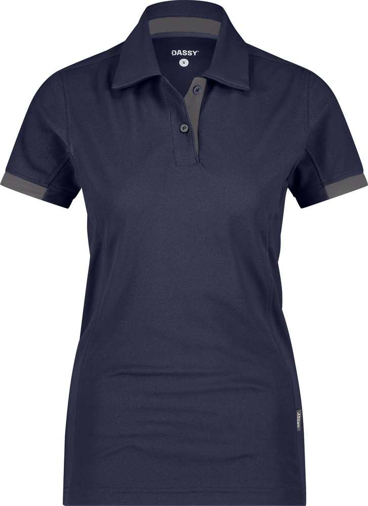 DassyDamenPoloshirtTraxionNextWomenNachtblauAnthrazitgrau-XS