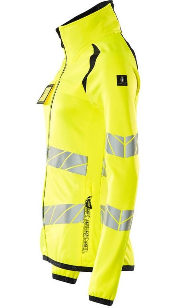 MascotDamenFleecepullovermitReiverschlussAccelerateSafe19153-315Hi-visGelbSchwarzblau-XXL