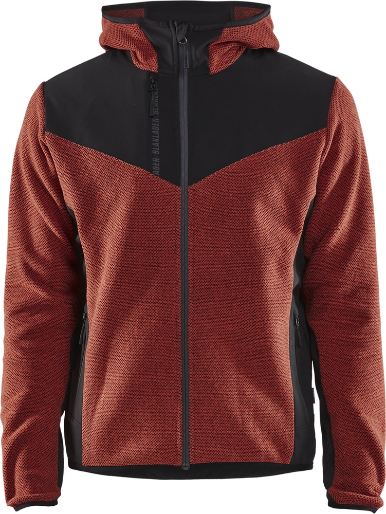 BlklderArbeitsjackeStrickjackemitSoftshell59402536RostrotSchwarz-4XL