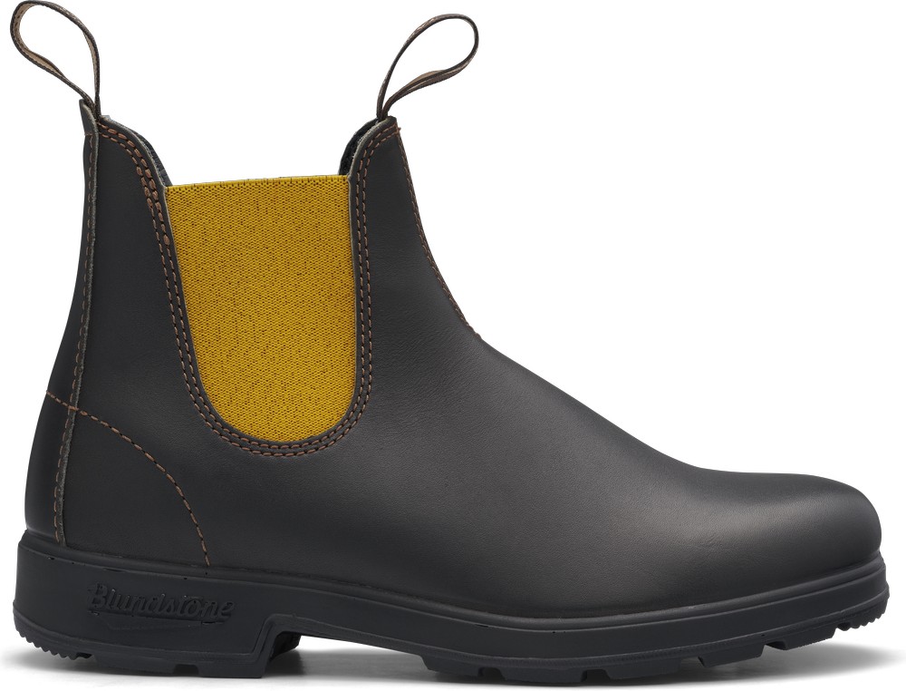BlundstoneStiefelBoots1919BrownLeatherwithMustardElastic500Series BlundstoneStiefelBoots1919BrownLeatherwithMustardElastic500Series