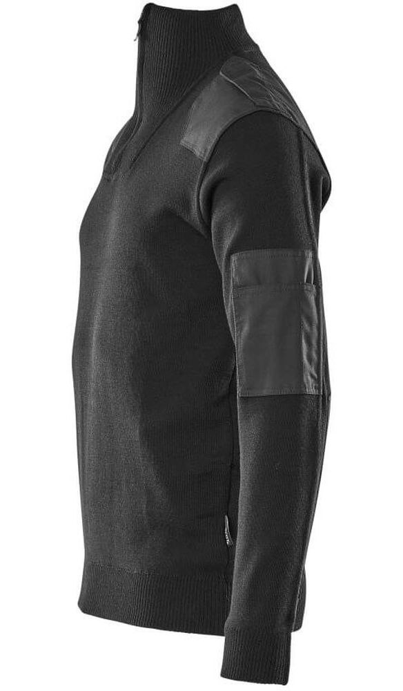 MascotStrickpullovermitkurzemReiverschlussNanterreFrontline17205-939Schwarz-XXL