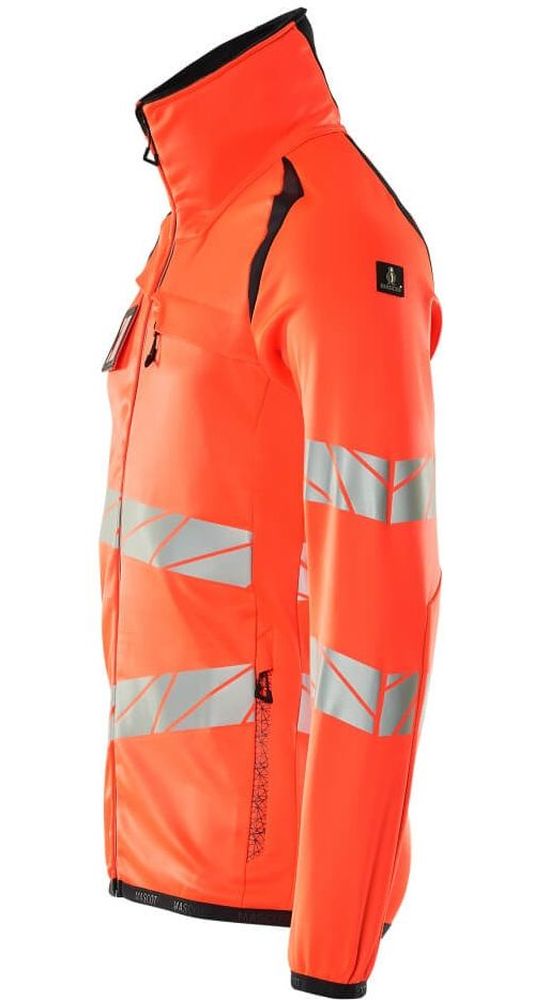 MascotFleecepullovermitReiverschlussAccelerateSafe19103-315Hi-visRotSchwarzblau-XXL