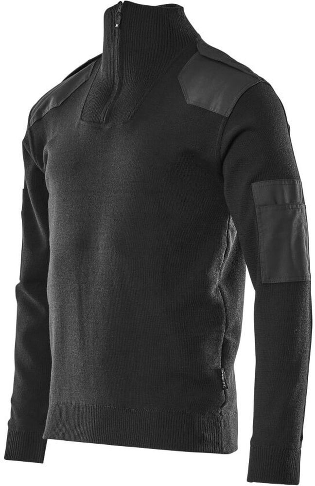 MascotStrickpullovermitkurzemReiverschlussNanterreFrontline17205-939Schwarz-XXL