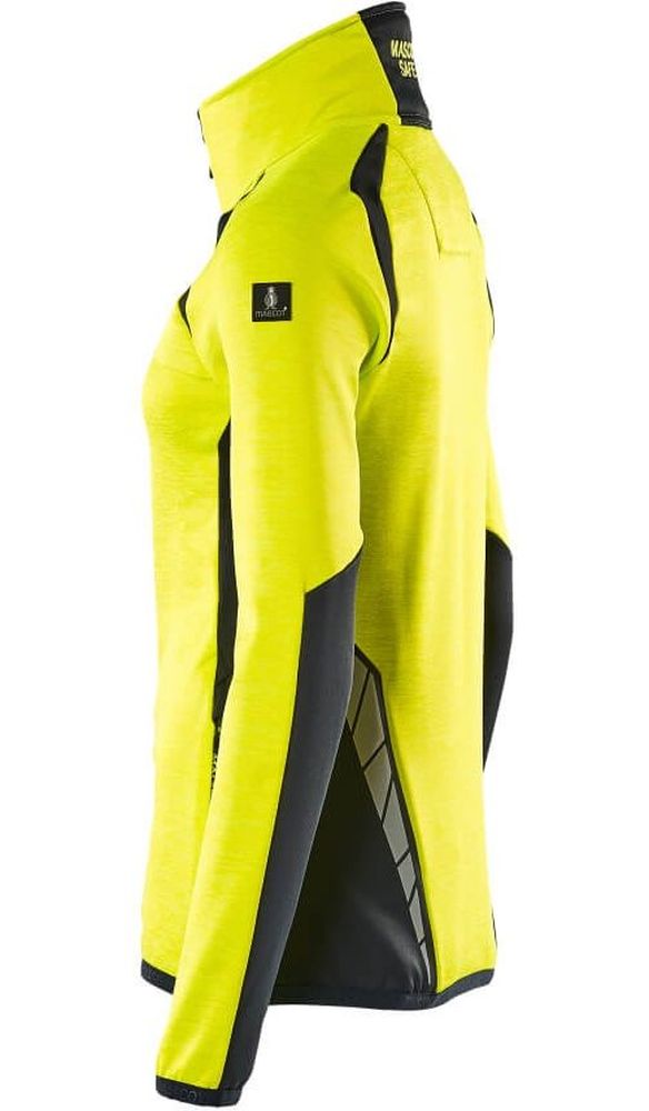 MascotDamenFleecepullovermitReiverschlussAccelerateSafe19453-316Hi-visGelbSchwarzblau-XXL