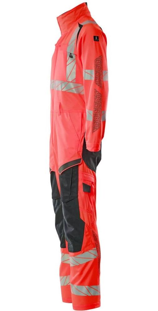 MascotOverallmitKnietaschenAccelerateSafe19519-236Hi-visRotSchwarzblau-XXL