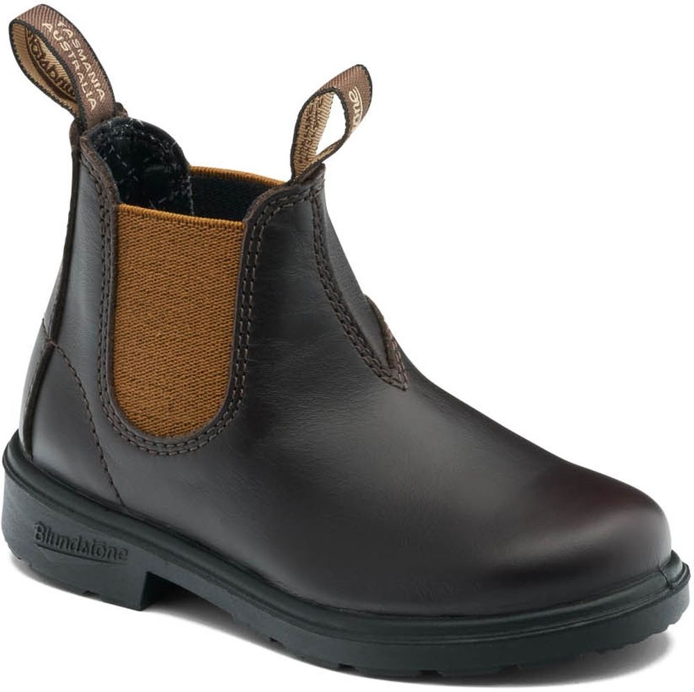 BlundstoneKinderStiefel2591BrownLeatherwithToffeeElasticKids