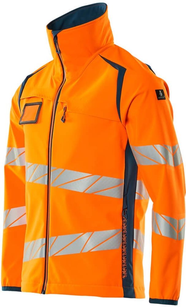 MascotSoftshellJackeAccelerateSafe19002-143Hi-visOrangeDunkelpetroleum-XXL