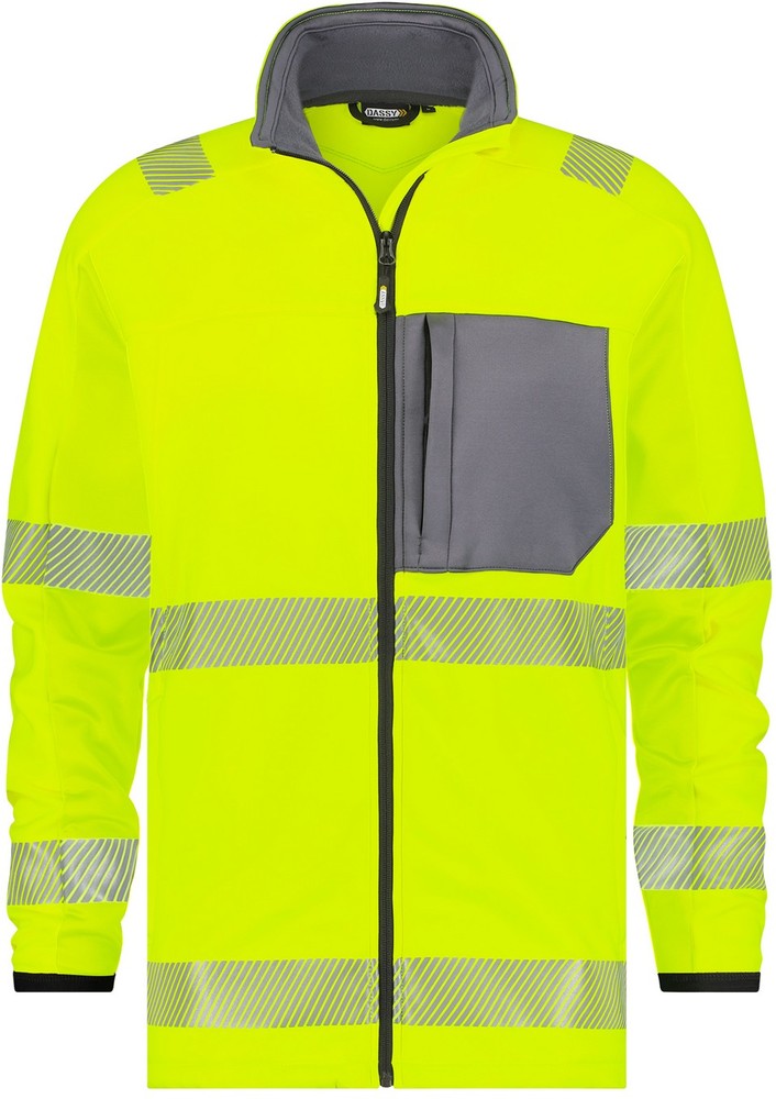 DassyWarnschutzMidlayer-JackeCamdenPESSPA35NeongelbZementgrau-3XL