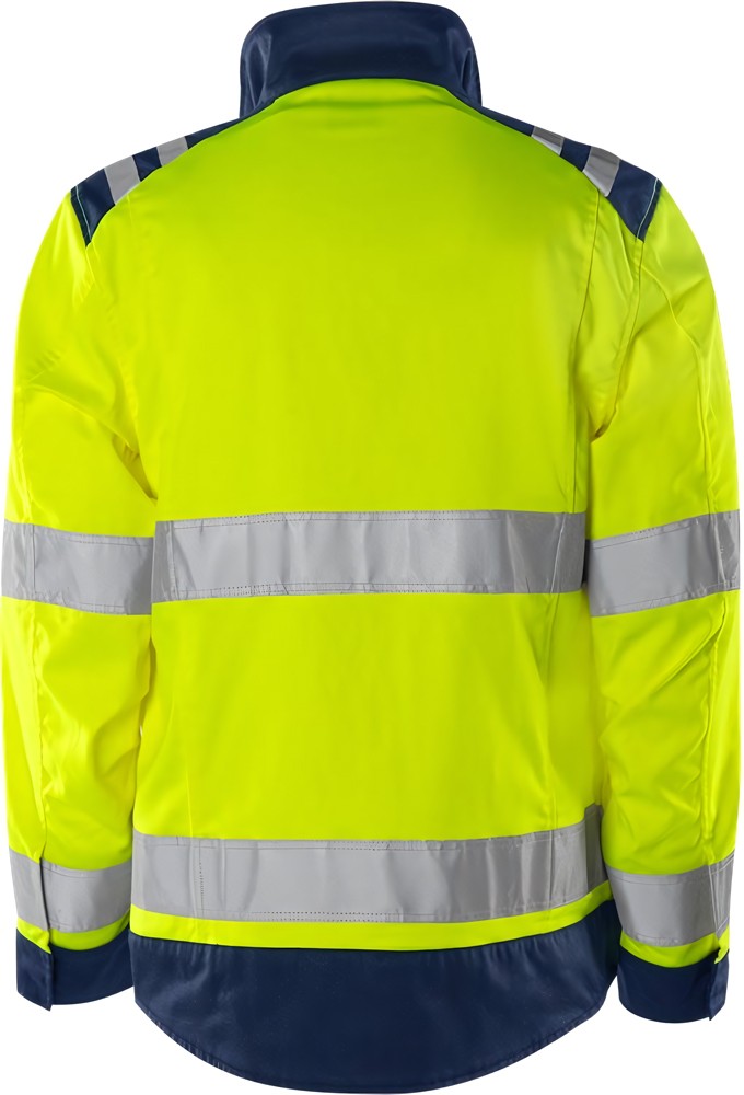 FristadsHighVisGreenJackeKl34067GPLUWarnschutz-GelbMarine