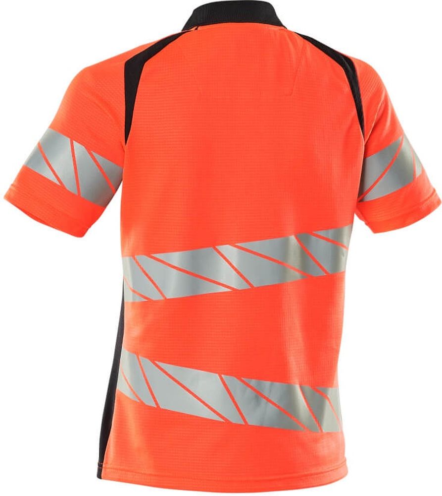 MascotDamenPolo-ShirtAccelerateSafe19093-771Hi-visRotSchwarzblau-XXL