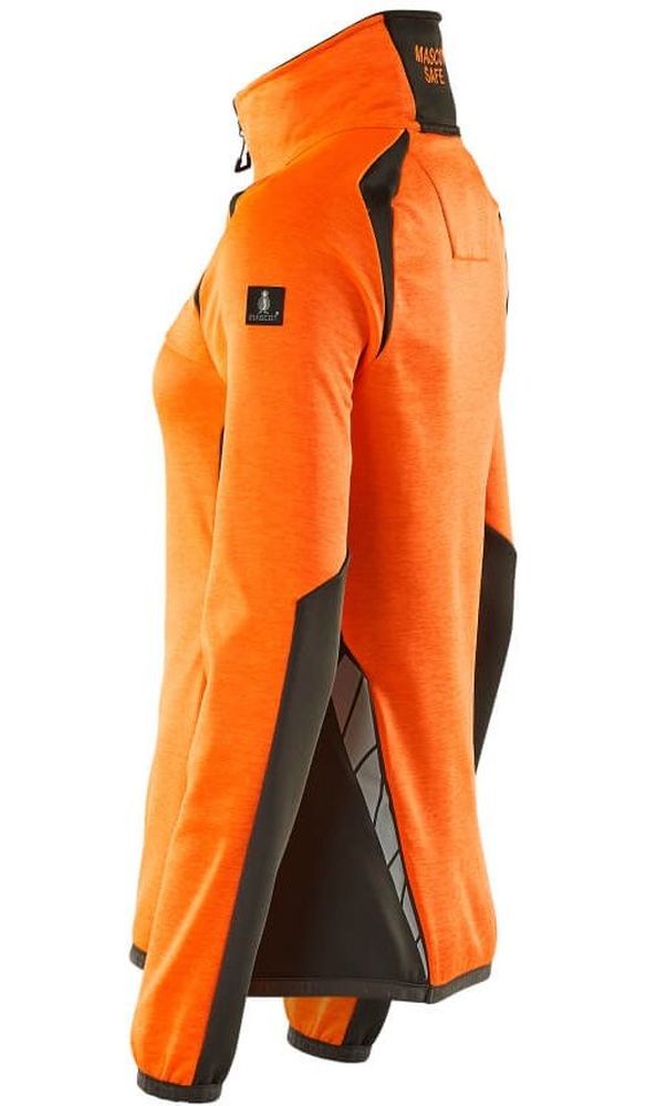 MascotDamenFleecepullovermitkurzemReiverschlussAccelerateSafe19353-316Hi-visOrangeDunkelanthrazit-XXL