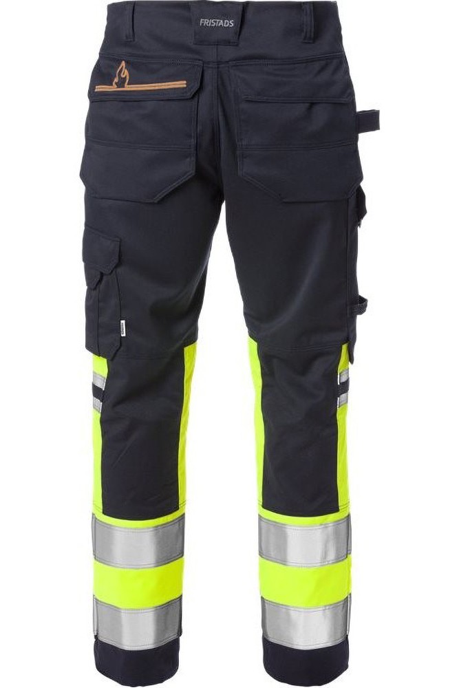 FristadsFlamestatHighVisStretch-HoseKl12162ATHFWarnschutz-GelbMarine