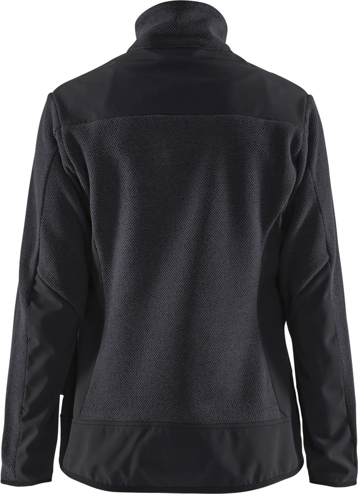 BlklderDamenArbeitsjackeStrickjackemitSoftshell59432536DunkelgrauSchwarz-L