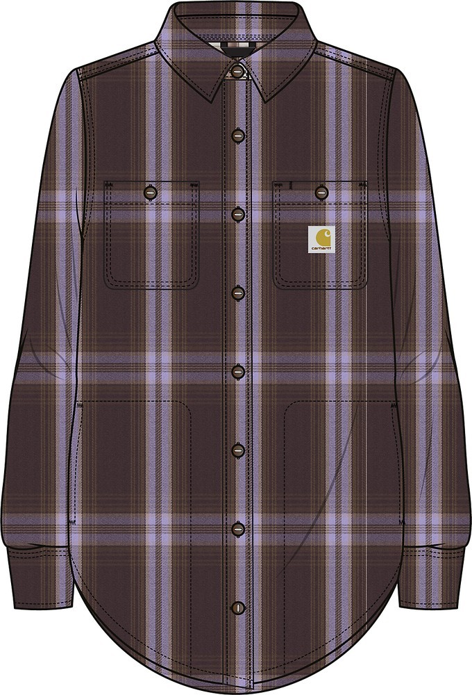 CarharttDamenHemdTwillLSPlaidShirtLavender