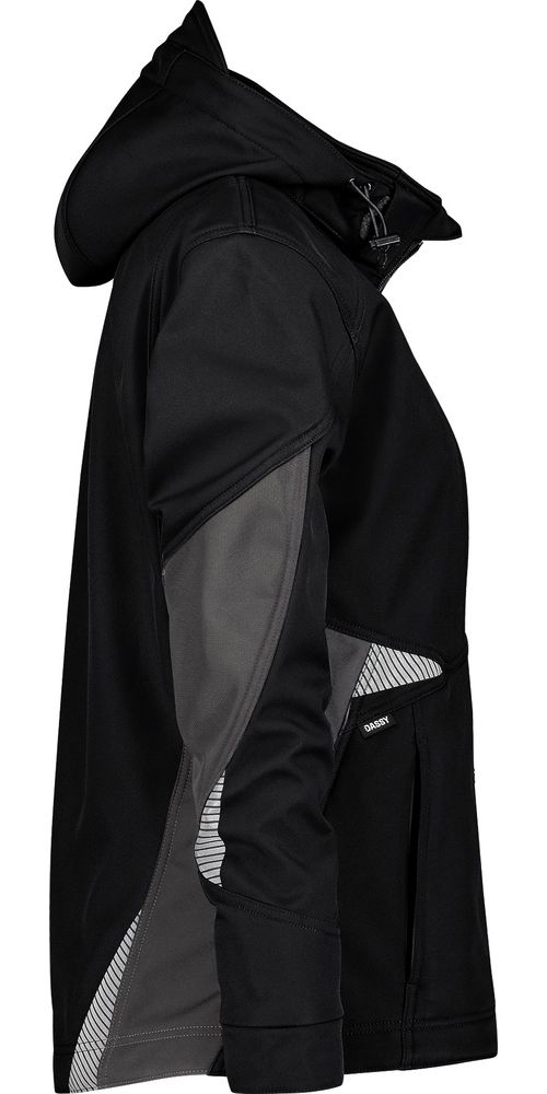 DassyDamenSoftshell-JackeGravityNextWomenSchwarzAnthrazitgrau-XS