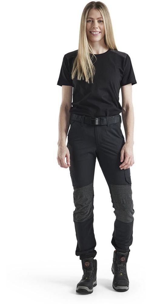 BlklderDamenArbeitshoseService4-Wege-Stretch71221645SchwarzDunkelgrau-C32