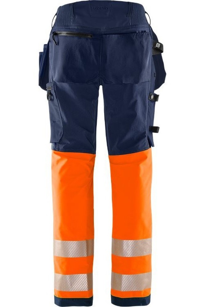 FristadsHighVisGreenHandwerkerStretchhoseDamenKl12663GSTPWarnschutz-OrangeMarine-34