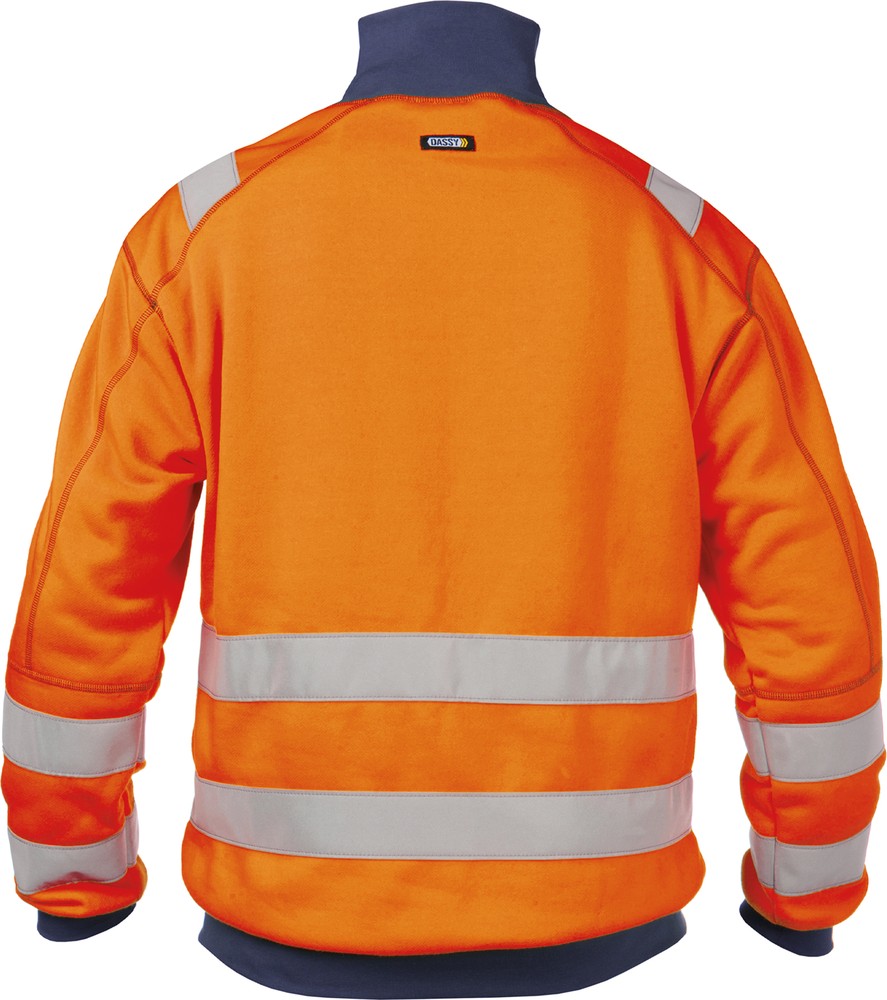 DassyWarnschutzSweatshirtDenverPESCO84NeonorangeDunkelblau