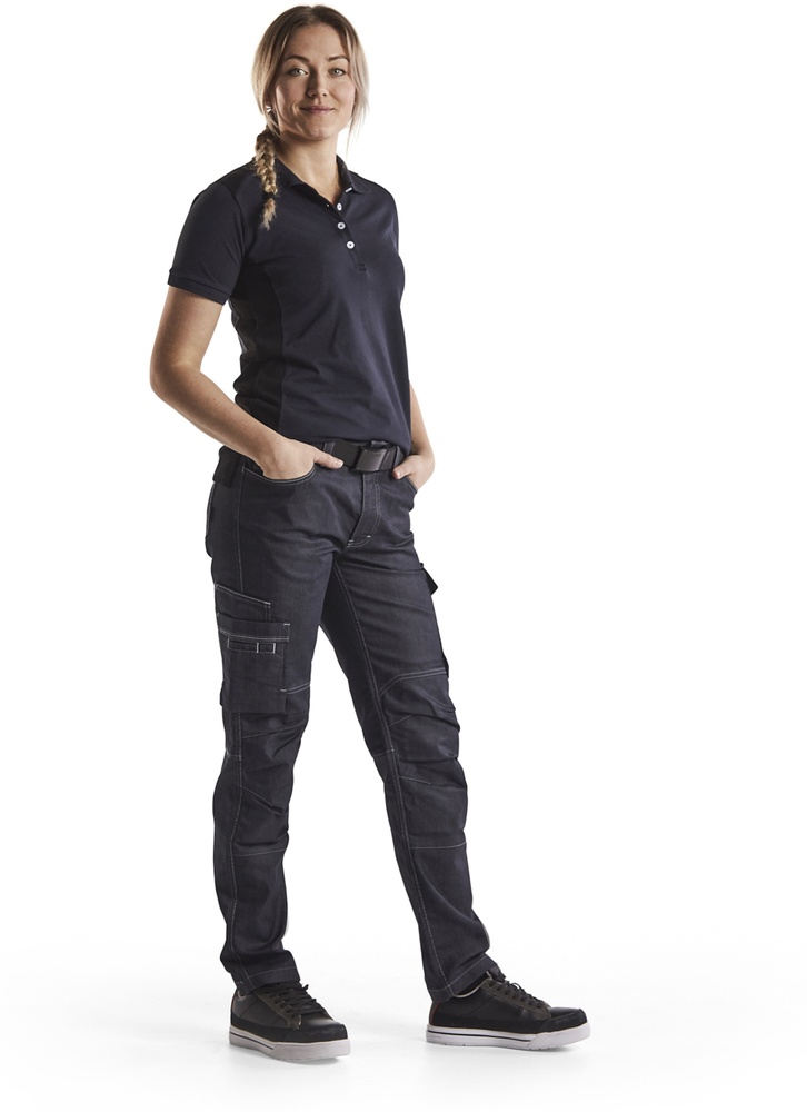 BlklderDamenPoloshirt33901050DunkelMarineblauSchwarz-L